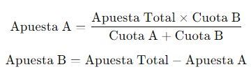 Cálculo de apuesta para surebets