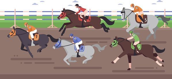Dibujo de carrera de caballos