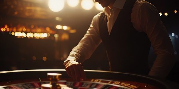 Hombre jugando en el casino a la ruleta