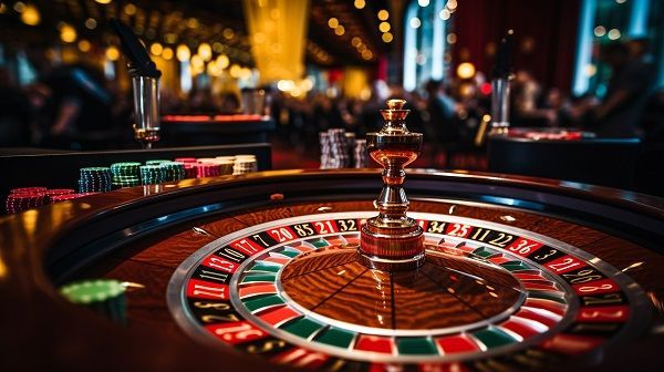 Imagen en primer plano de ruleta europea en casino