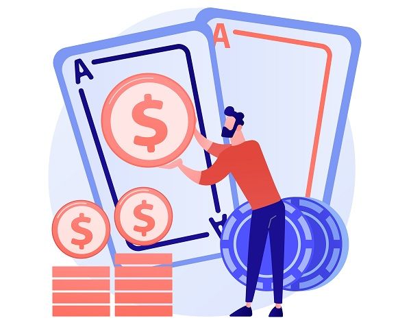 Hombre gestionando su bankroll en el póker