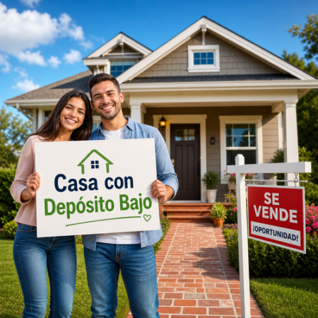 Casas con depósito mínimo bajo